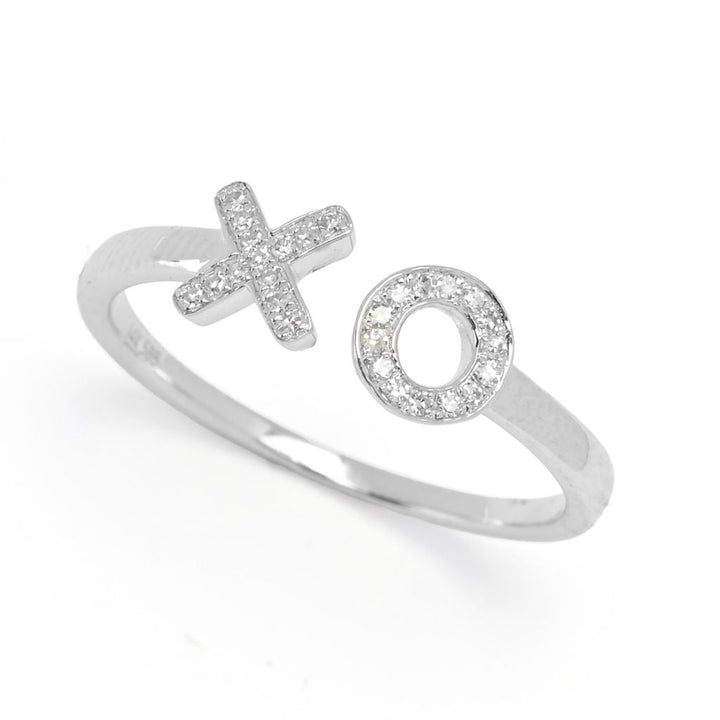 Sabrina Designs 14K Gold Polished 0.08ctw Diamond XO Ring, 1.8 grams