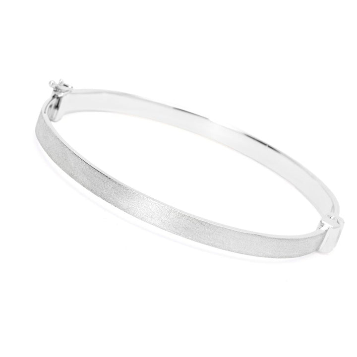 Toscana Italiana 18K Gold Plated Polished & Setosa Bangle Bracelet