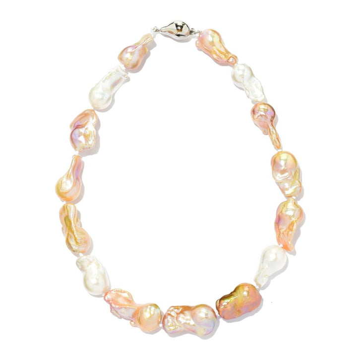 Imperial Pearl Sterling Silver 13-18mm Nuc Baroque Fresh Water Pearl Strand Necklace