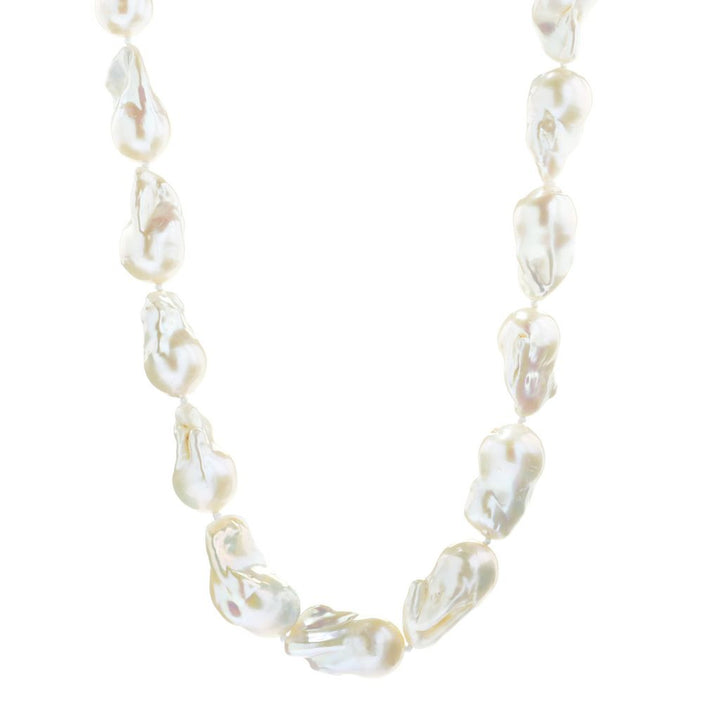 Imperial Pearl Sterling Silver 13-18mm Nuc Baroque Fresh Water Pearl Strand Necklace