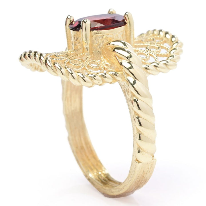 Passport to Turkey Gold Plated Choice of Gemstone Filigree Ring