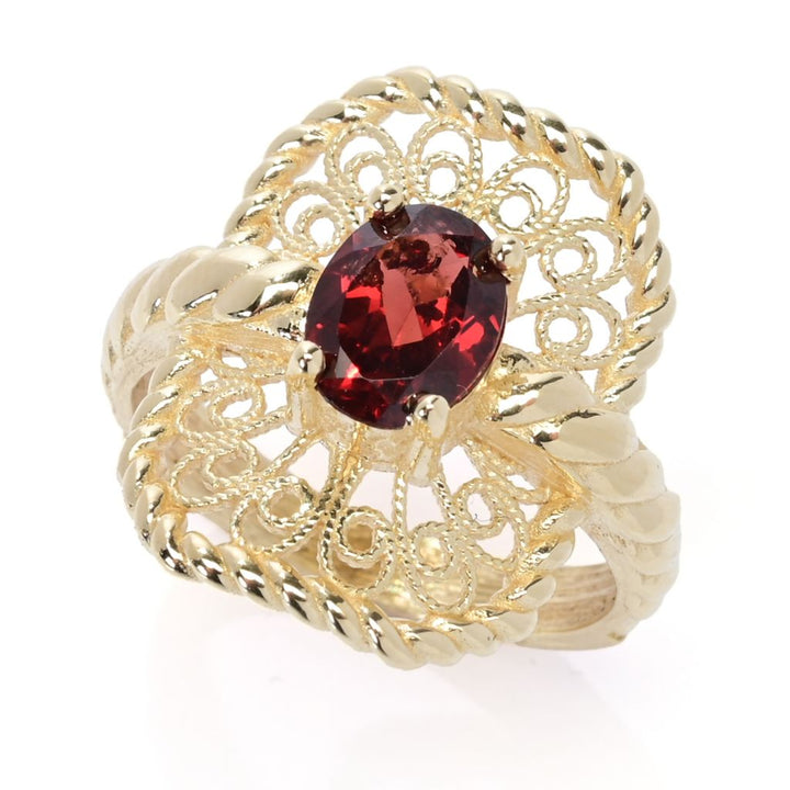 Passport to Turkey Gold Plated Choice of Gemstone Filigree Ring