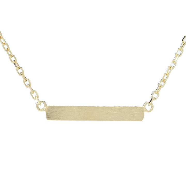 Toscana Italiana 18K Gold Plated Choice of Finish 18"+2" Bar Necklace