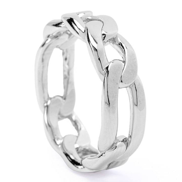 Toscana Italiana Choice of Platinum Plated or Gold Plated Curb Link Ring