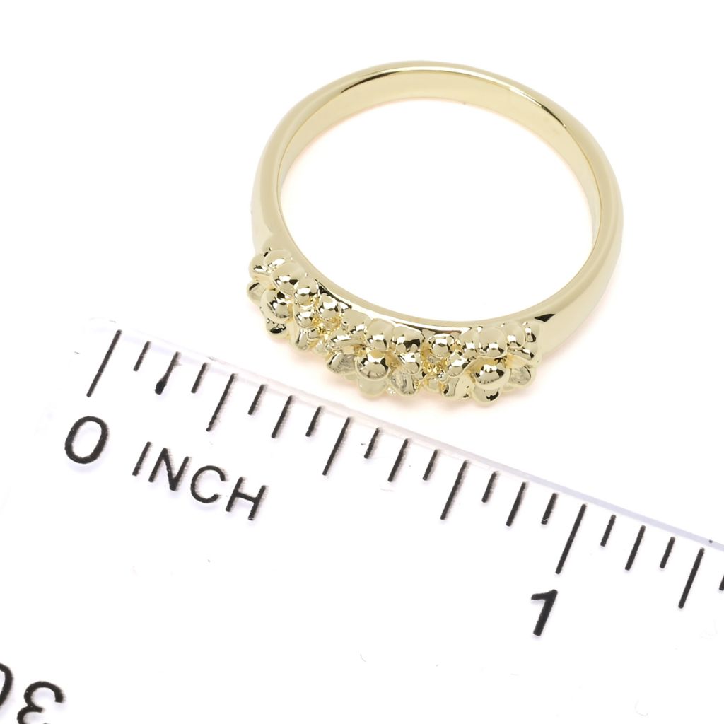 Toscana Italiana Choice of Platinum Plated or Gold Plated Flower Design Ring