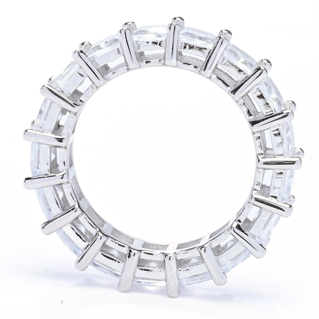 Sorrento Italian Silver 8.00 DEW Simulated Diamond Eternity Band Ring