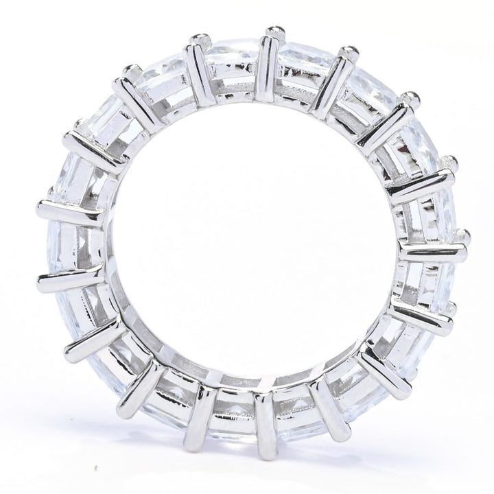 Sorrento Italian Silver 8.00 DEW Simulated Diamond Eternity Band Ring