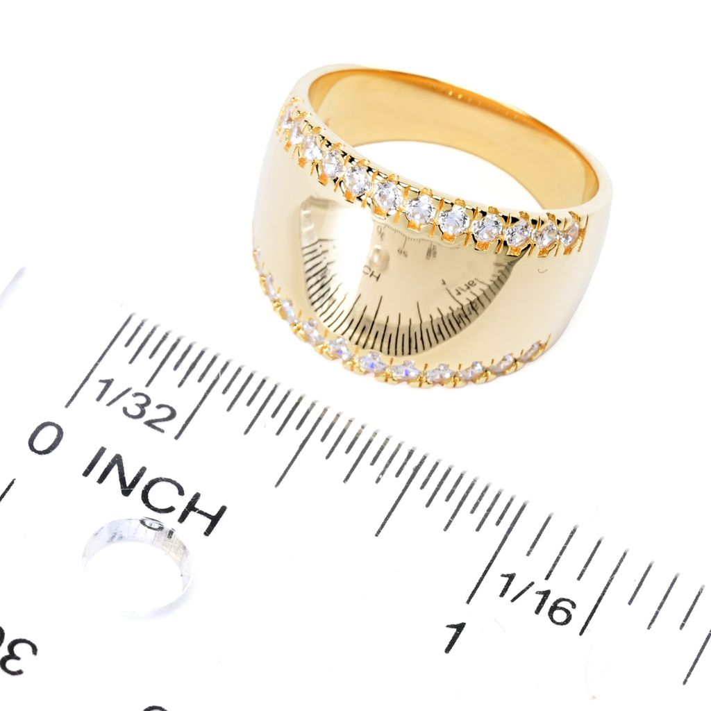 Sorrento Italian Silver 0.64 DEW Simulated Diamond Tapered Band Ring