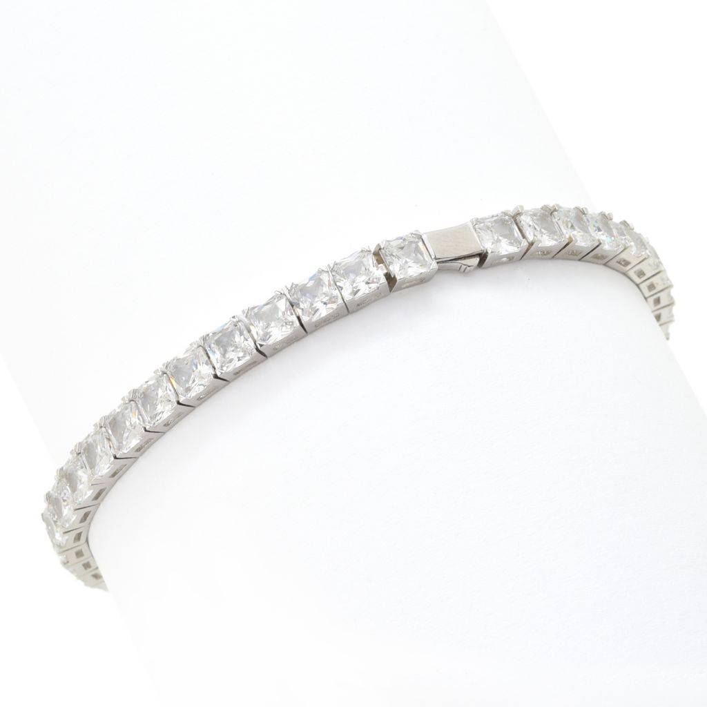 Sorrento Italian Silver 16.80 DEW Simulated Diamond Tennis Bracelet