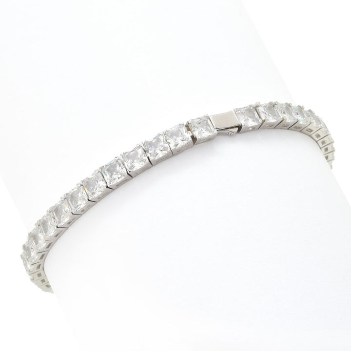 Sorrento Italian Silver 16.80 DEW Simulated Diamond Tennis Bracelet