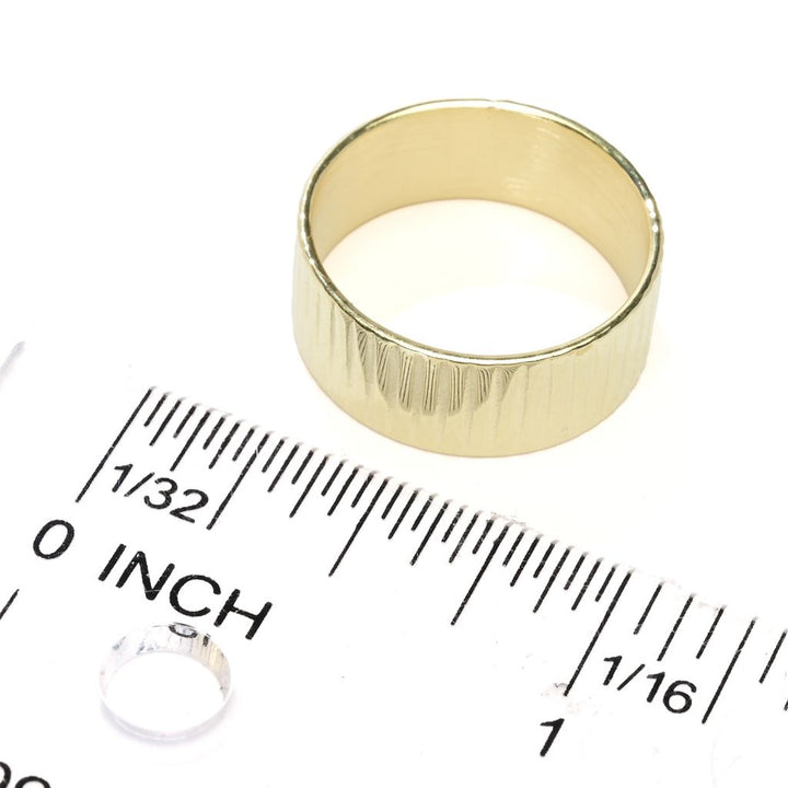 Toscana Italiana 18K Gold Plated Choice of Finish Band Ring