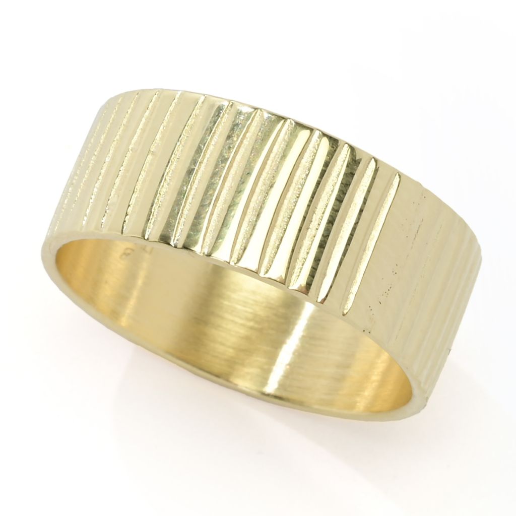 Toscana Italiana 18K Gold Plated Choice of Finish Band Ring