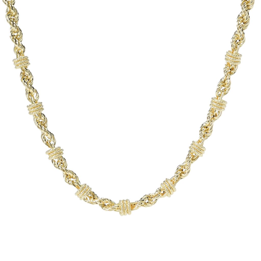 Toscana Italiana Two-tone, Platinum or 18K Gold Plated Status Rope Necklace