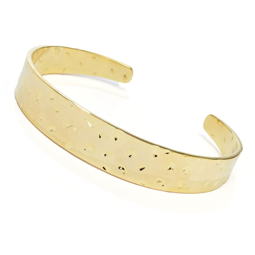 Toscana Italiana 18K Gold Plated Choice of Finish Cuff Bracelet