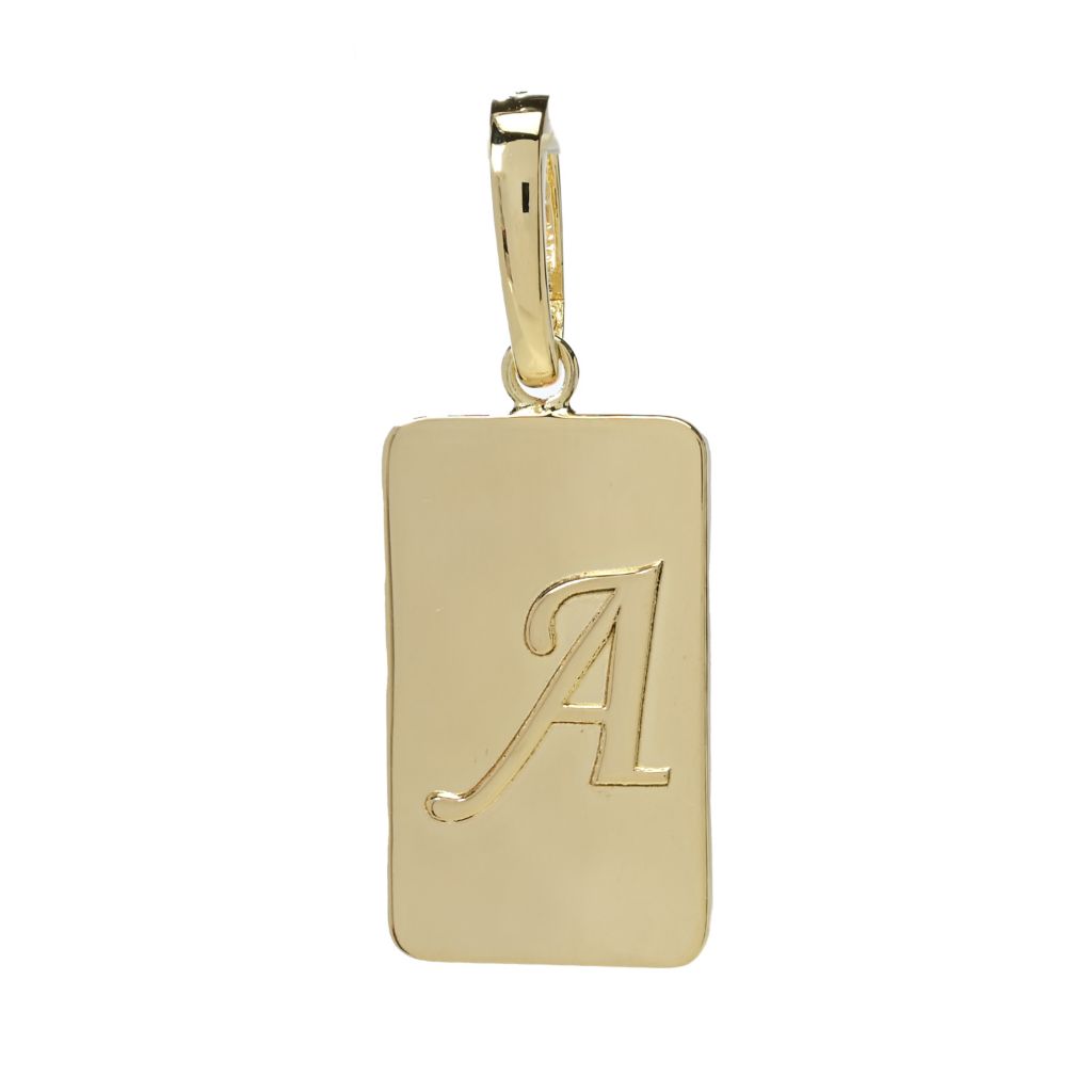 Toscana Italiana 18K Gold Plated Choice of Initial Enhancer Pendant