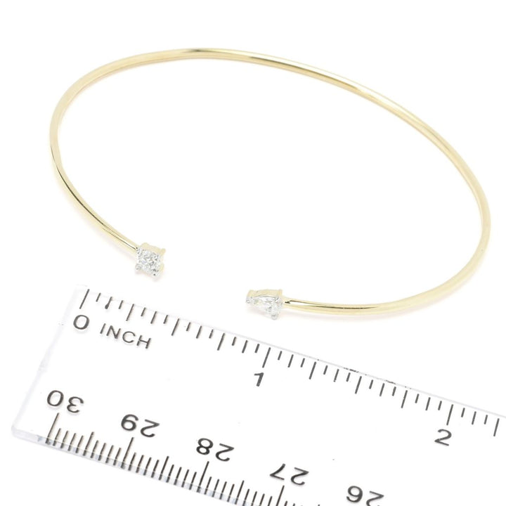 Peace Jewelers 14K Gold 0.30ctw Pear & Round Lab Grown Diamond Bracelet