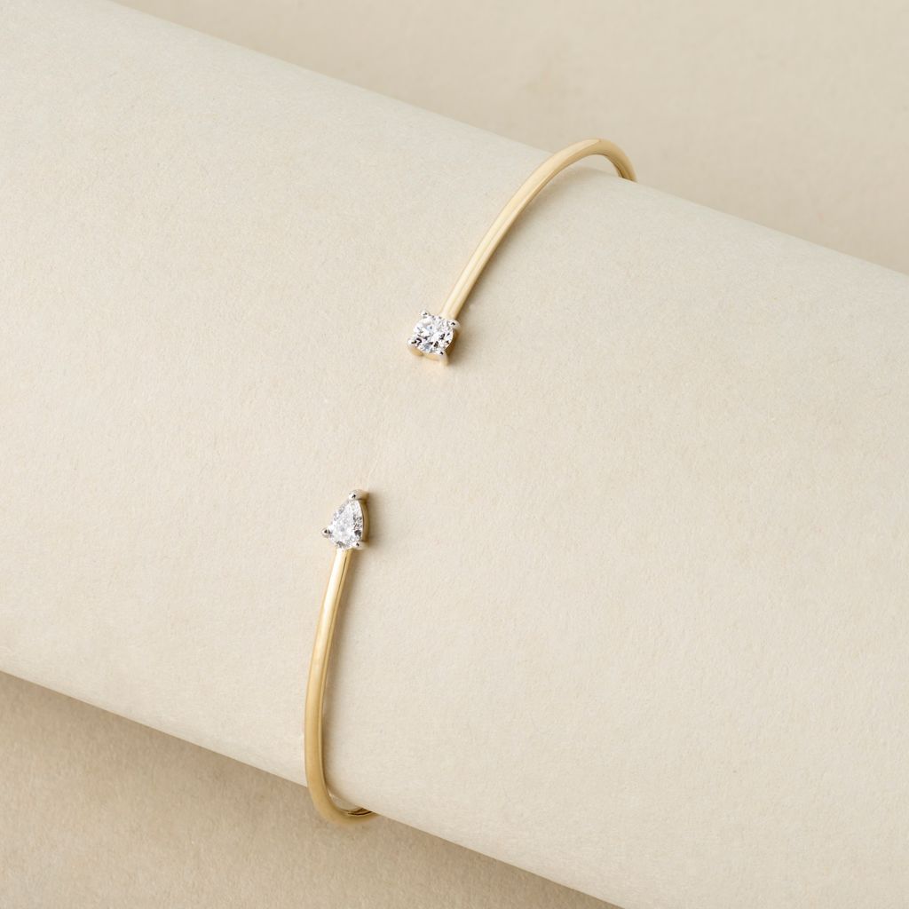 Peace Jewelers 14K Gold 0.30ctw Pear & Round Lab Grown Diamond Bracelet