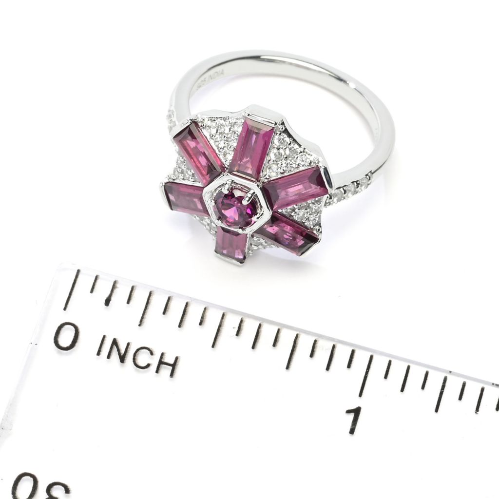 Gem Treasures Choice of Gemstone & White Zircon Pinwheel Ring