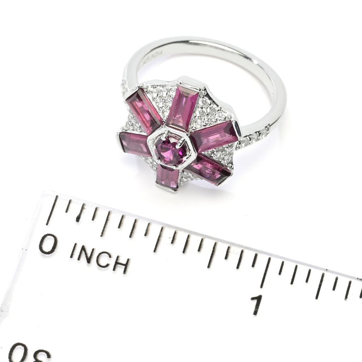 Gem Treasures Choice of Gemstone & White Zircon Pinwheel Ring
