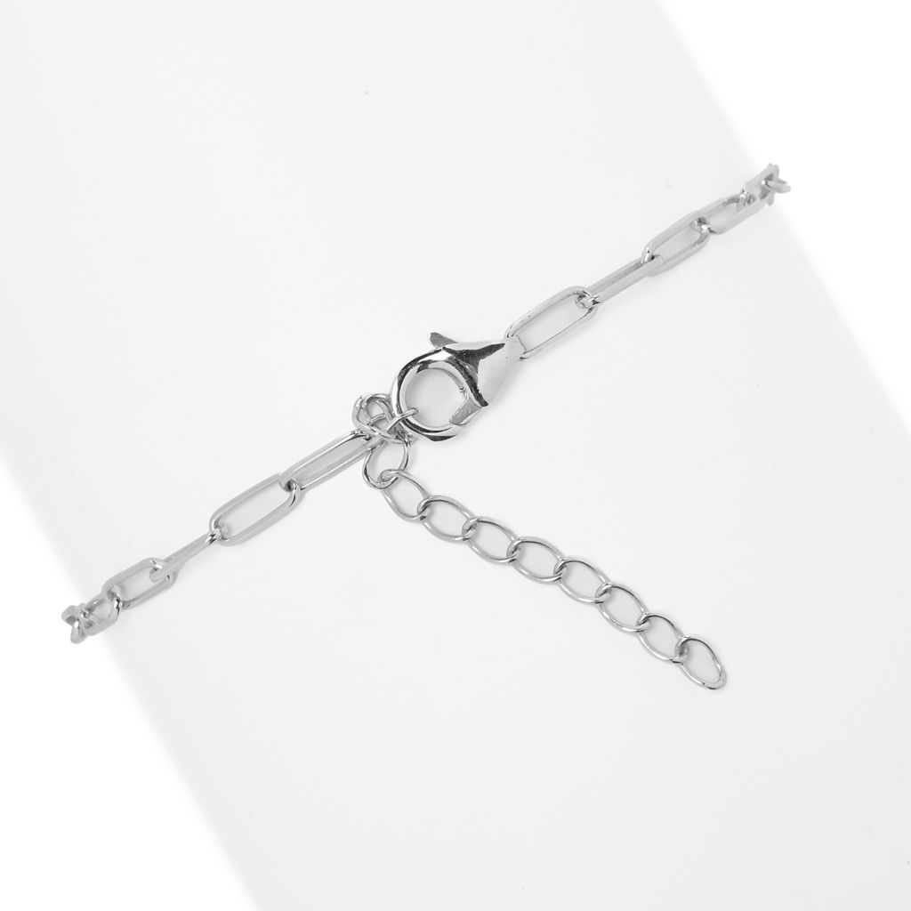 Diamond Treasures 14K White Gold 2.01ctw Purple Diamond East-West Cluster Bracelet