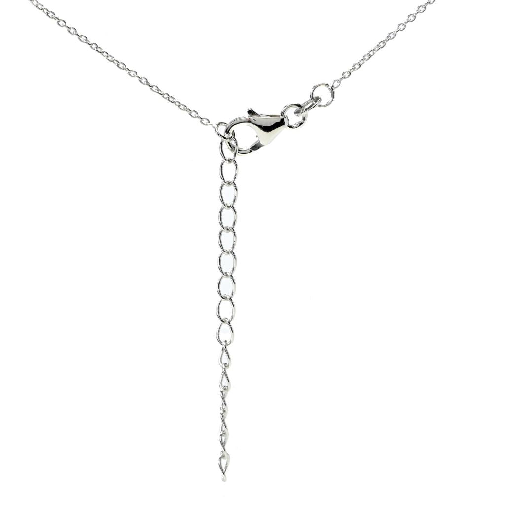 Gem Treasures 20x15mm Sleeping Beauty Turquoise & Zircon Pendant