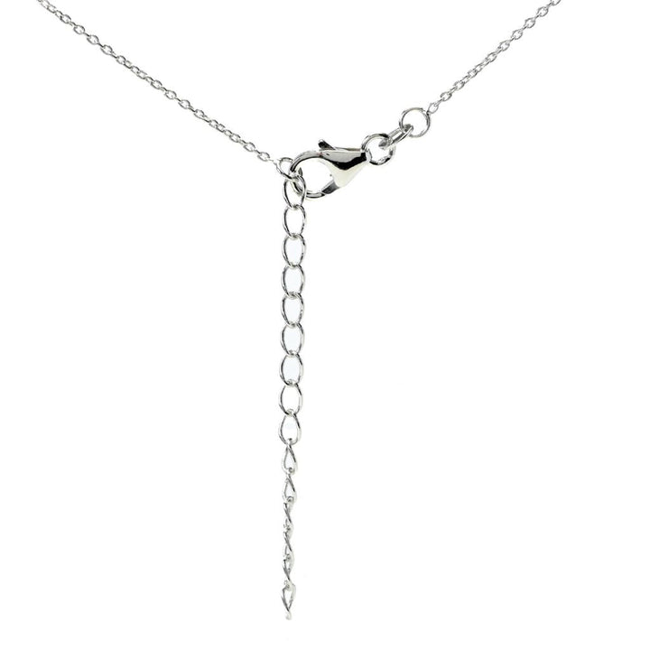 Gem Treasures 20x15mm Sleeping Beauty Turquoise & Zircon Pendant