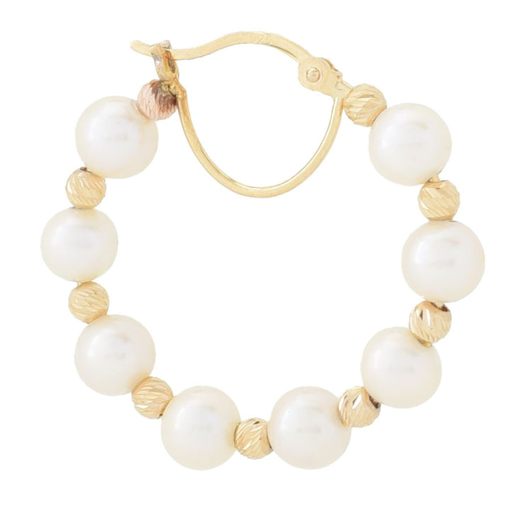 Imperial Pearl Freshwater Cultured Pearl Bead Hoop Earrings