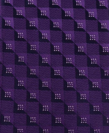 Kenneth Cole Reaction Men's Classic Geometric Tie Purple Size Regular