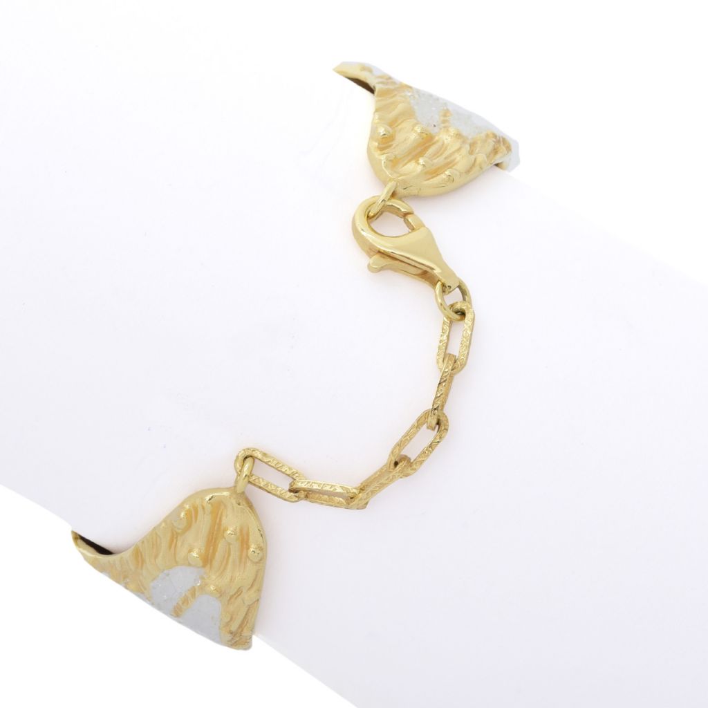 Graziella 23K Gold Plated Choice of Color Enamel Butterfly Cuff Bracelet