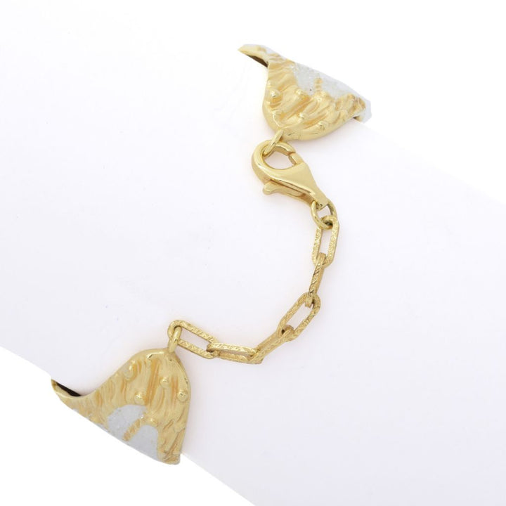 Graziella 23K Gold Plated Choice of Color Enamel Butterfly Cuff Bracelet