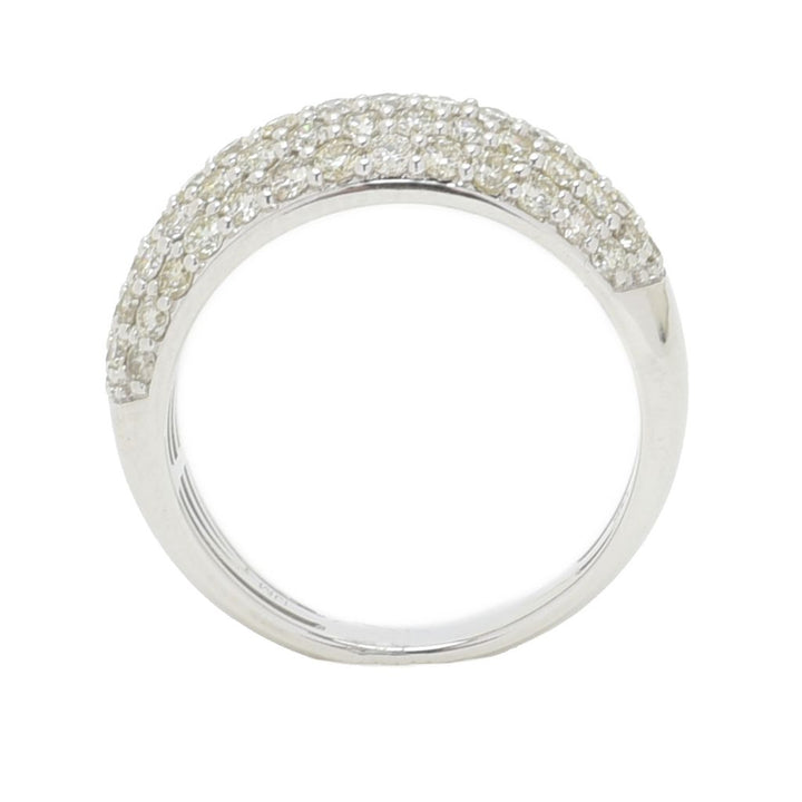 Morris & David 14K Gold 1.50ctw Pave Diamond Dome Ring, 4.1 grams