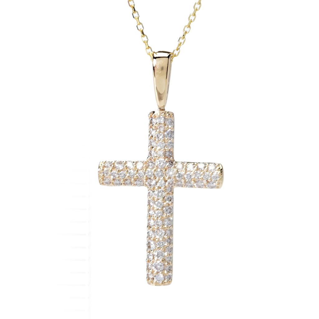 Morris & David 14K Gold 0.50ctw Diamond Choice of Motif Pendant w/ Chain