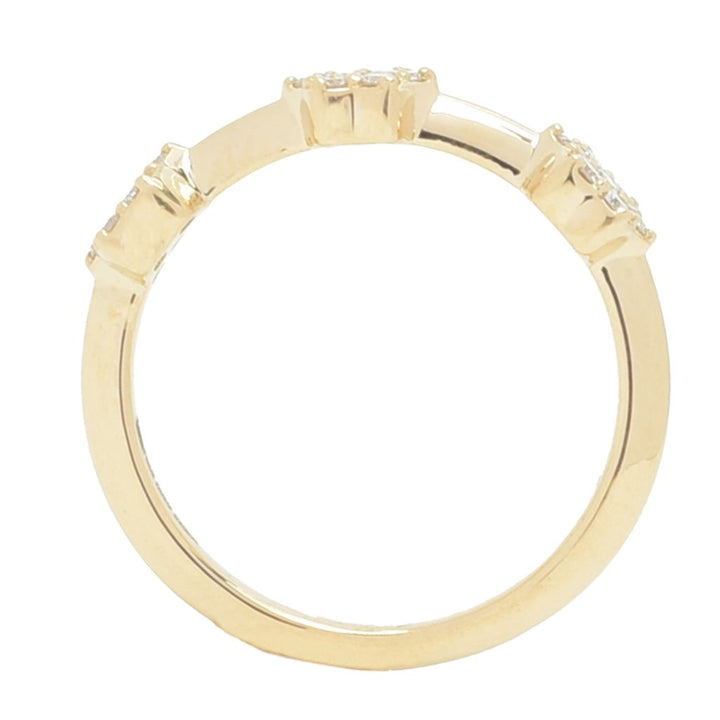 Gems of Distinction 14K Gold 0.27ctw Diamond Cluster Station Ring