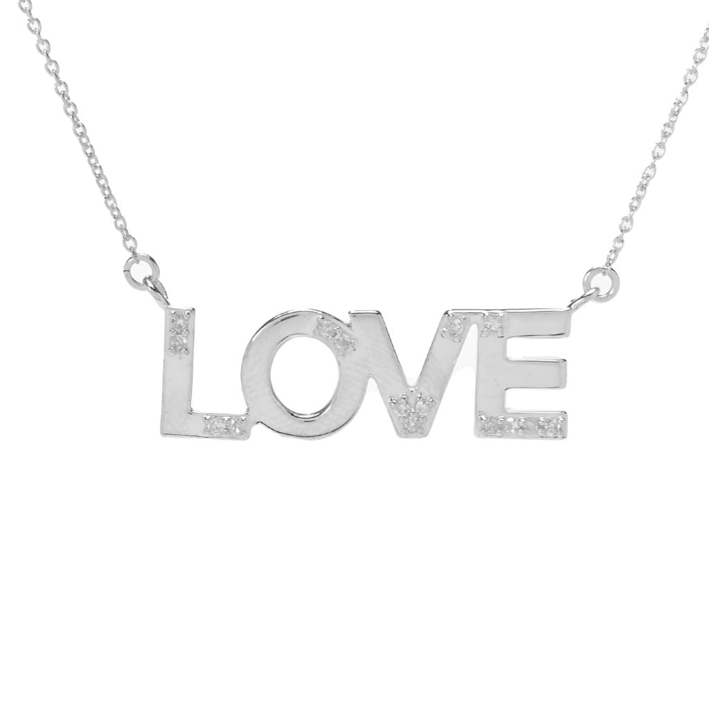 Diamond Treasures 0.15ctw Diamond Inspirational Word Necklace
