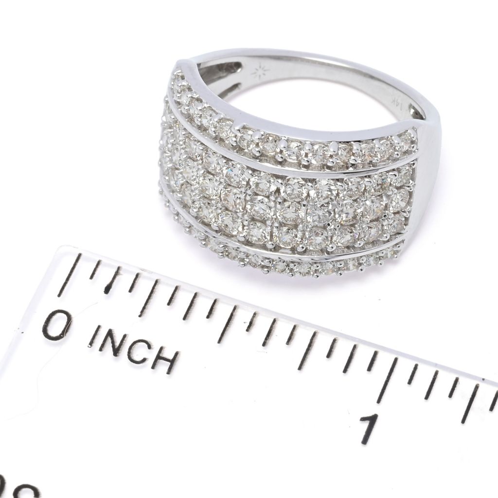 Diamond Treasures 14K White Gold 1.51ctw Pave Diamond Band Ring