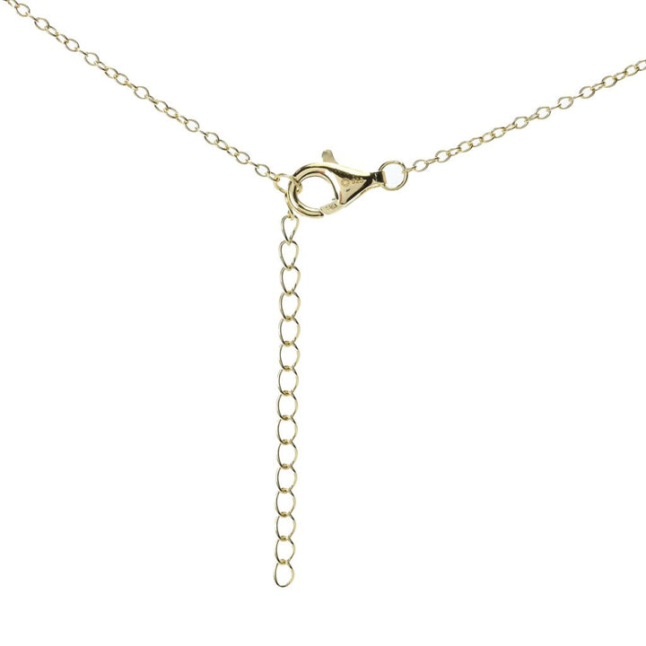 Elemental Gems 18K Gold Plated Mohave Turquoise Rope Detailed Pendant w/ Chain