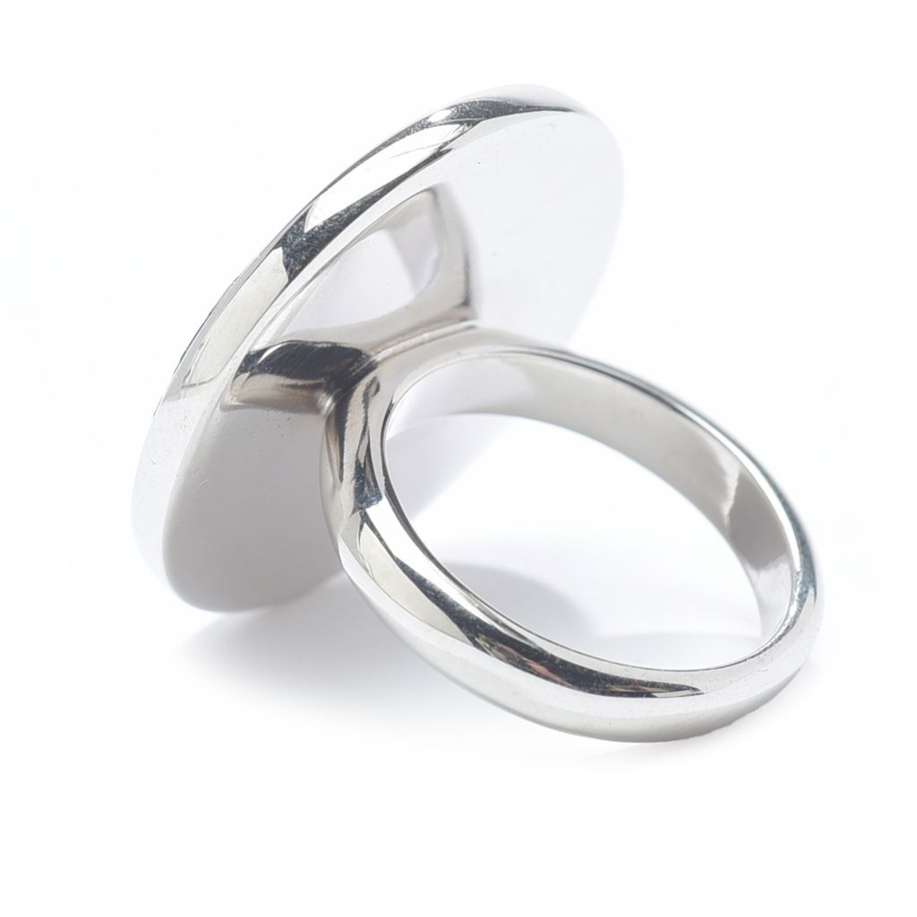 Il Murano di Francesca Sterling Silver 23.9mm Murano Glass Disc Ring