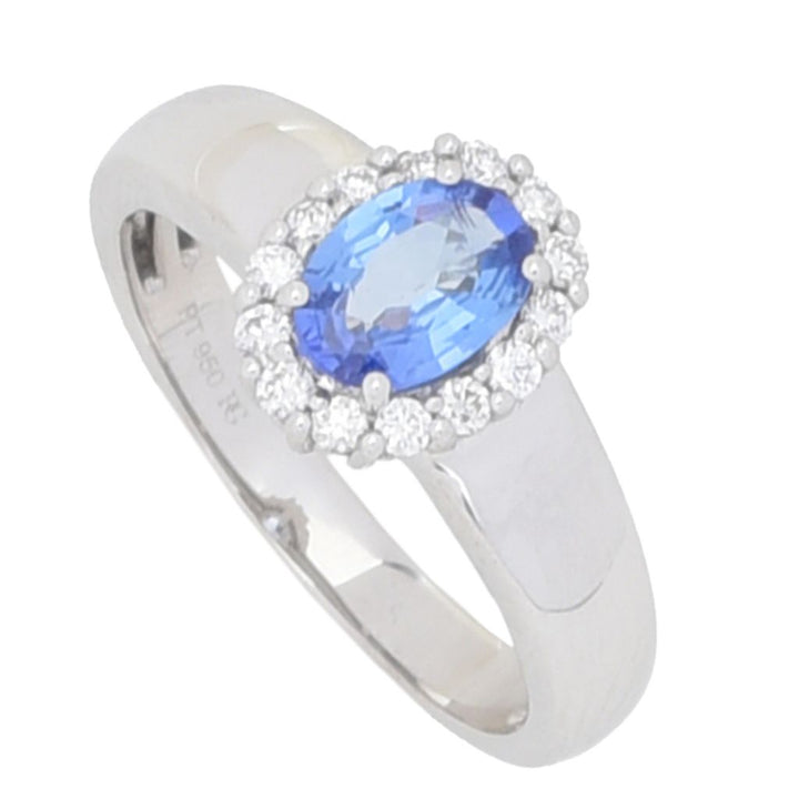 Platinum Jewelry by Ralf Griwatz 1.04ctw Precious Gem & Diamond Halo Ring