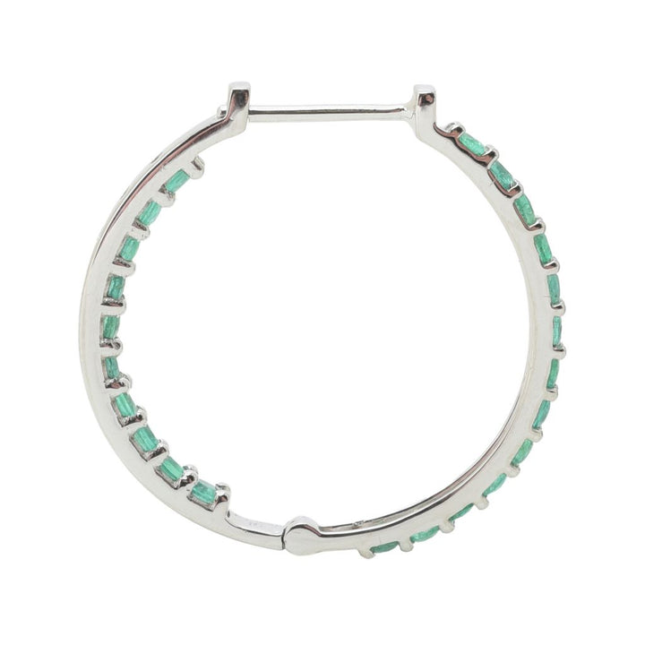 Platinum Jewelry by Ralf Griwatz Choice of Precious Gem Hoop Earrings