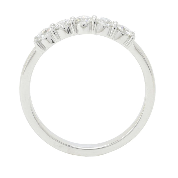 Platinum Jewelry by Ralf Griwatz 0.50ctw Diamond 5-Stone Band Ring