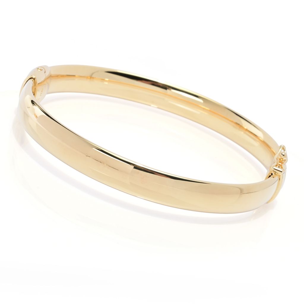 Toscana Italiana Choice of Size 8mm Bombe Tubing Hinged Bangle Bracelet