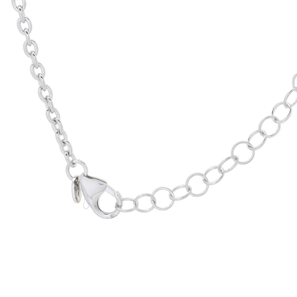 Toscana Italiana 18K Gold Plated or Platinum Plated Clover Station Necklace