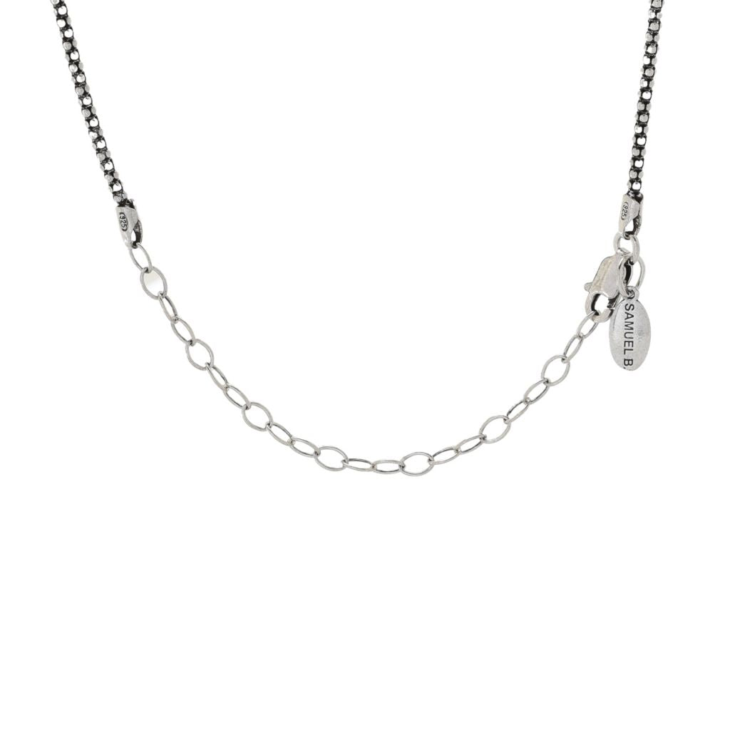 Artisan Silver by Samuel B. 4.29ctw Multi Gem Dog Tag Pendant w/ Chain