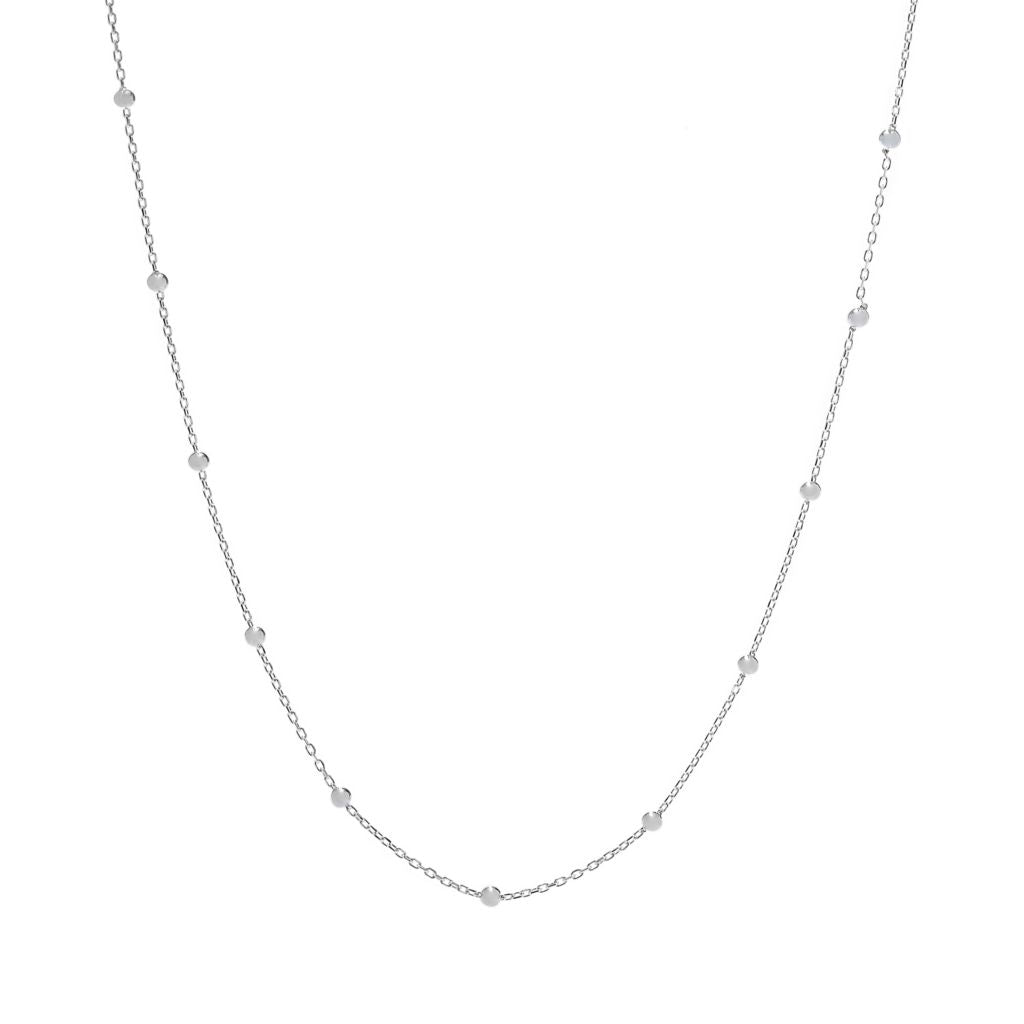Passport to Turkey Gold or Platinum Plated Bead Station Necklace