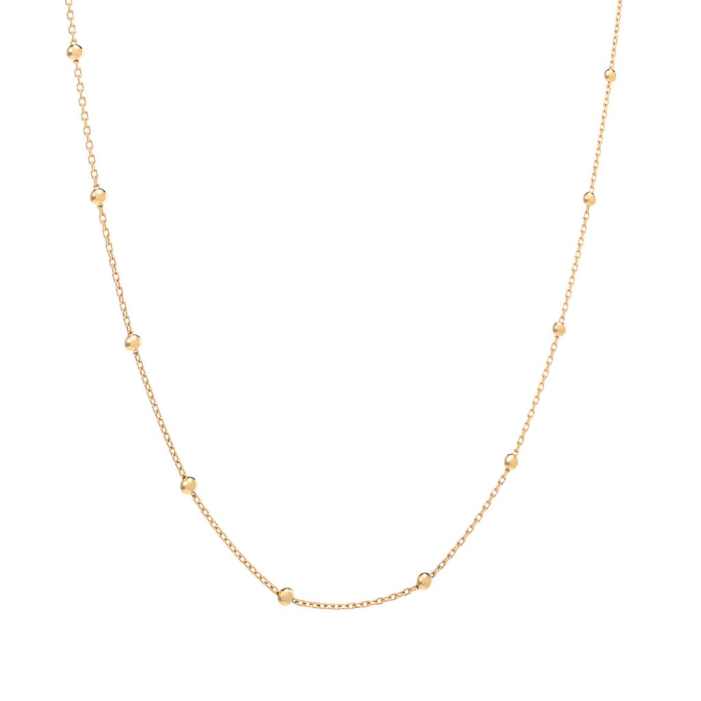 Passport to Turkey Gold or Platinum Plated Bead Station Necklace