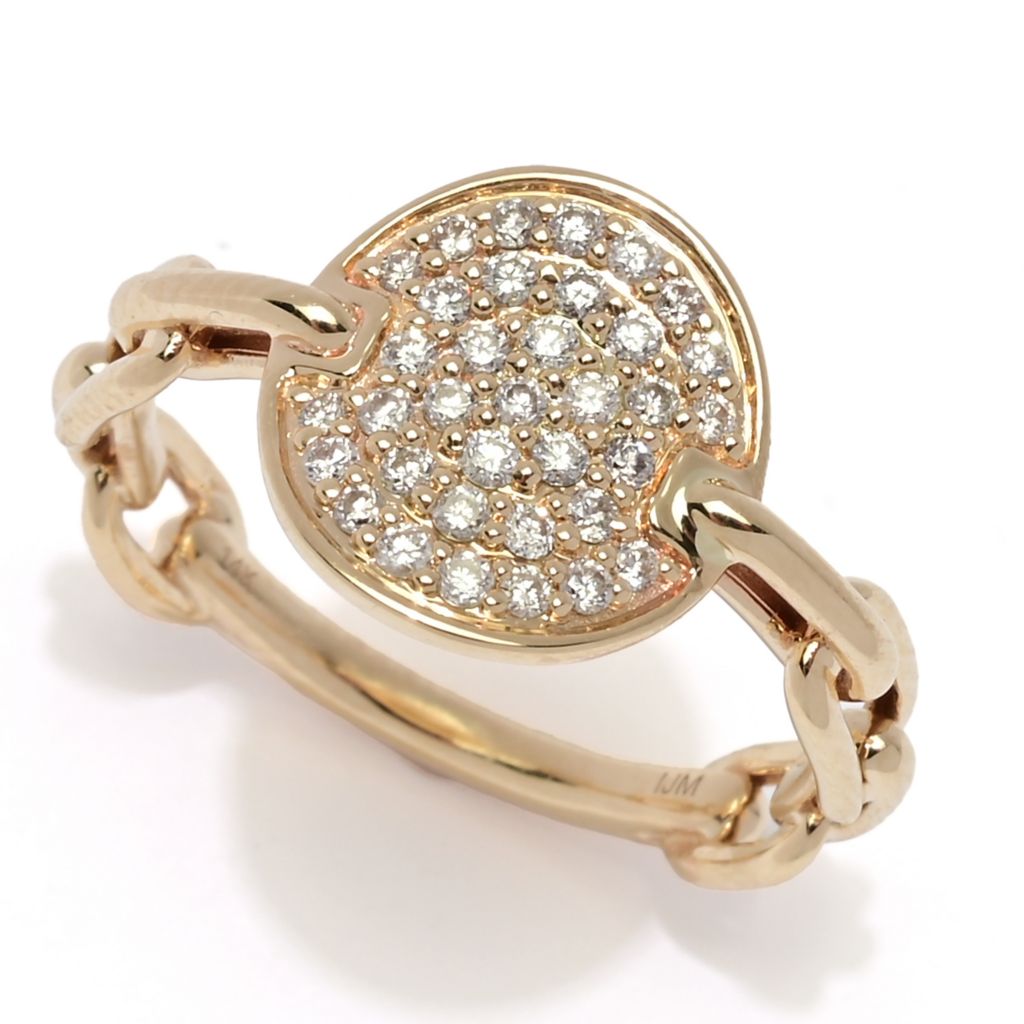 Morris & David 14K Gold Polished 0.32ctw Diamond Choice of Shape Ring