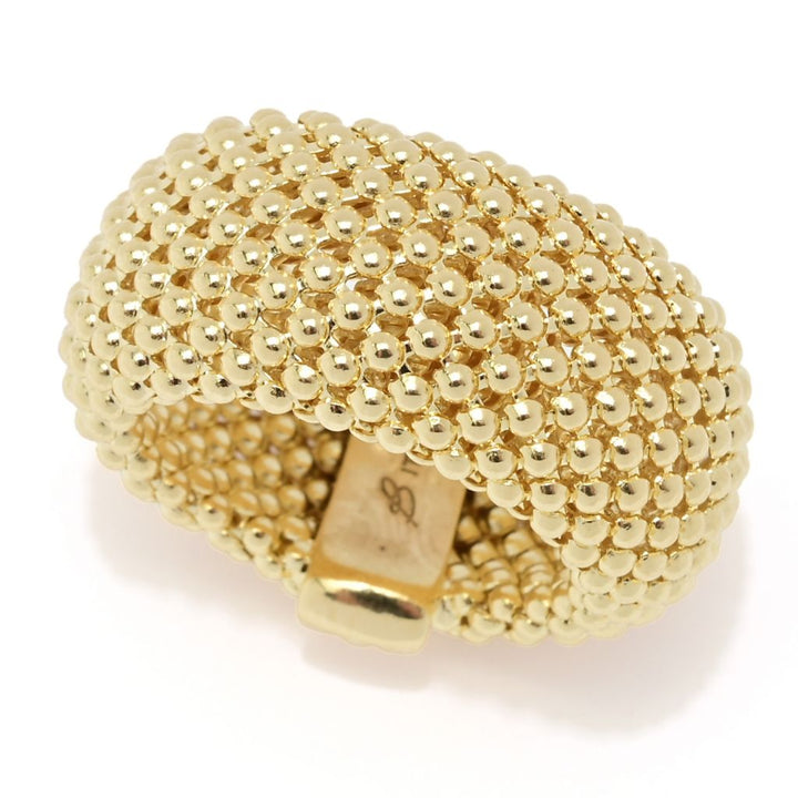 Toscana Italiana 18K Gold Plated or Platinum Plated Coreana Chain Ring