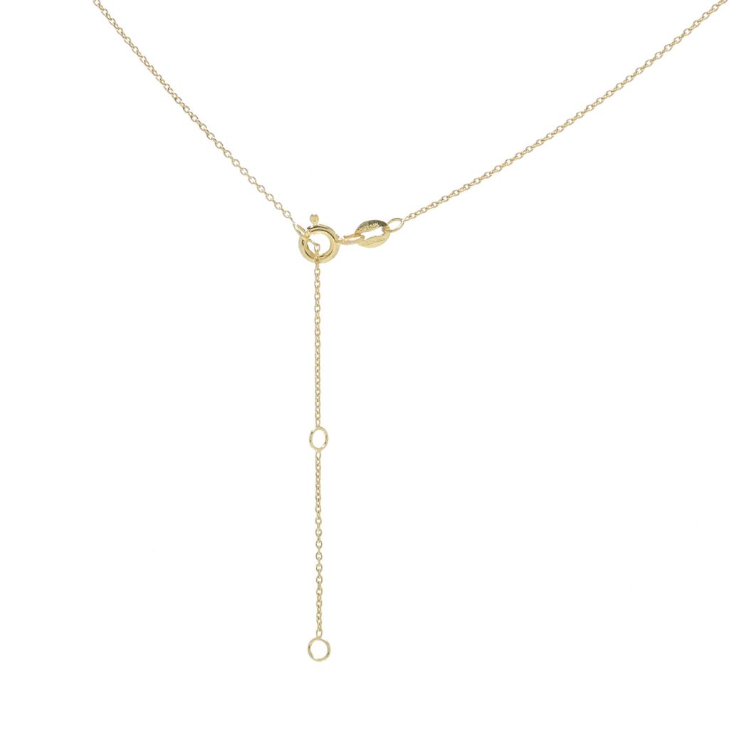 KALLATI 14K Gold Polished 0.27ctw Baguette Diamond Bar Necklace