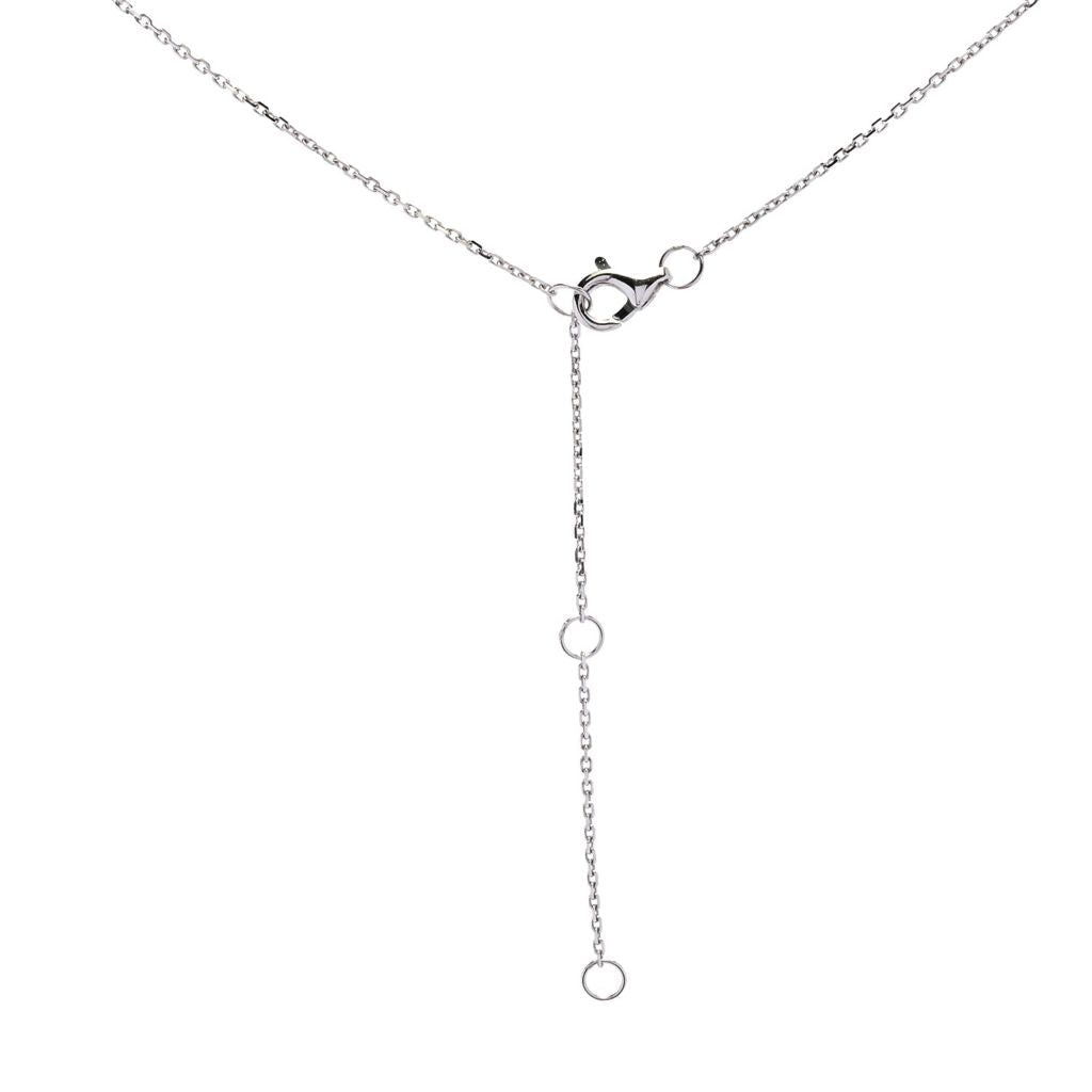 Gems of Distinction 14K White Gold Round & Baguette Diamond Pendant