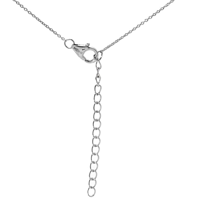 Platinum Plated Choice of Gemstone Shooting Stars East-West 18"+2" Necklace